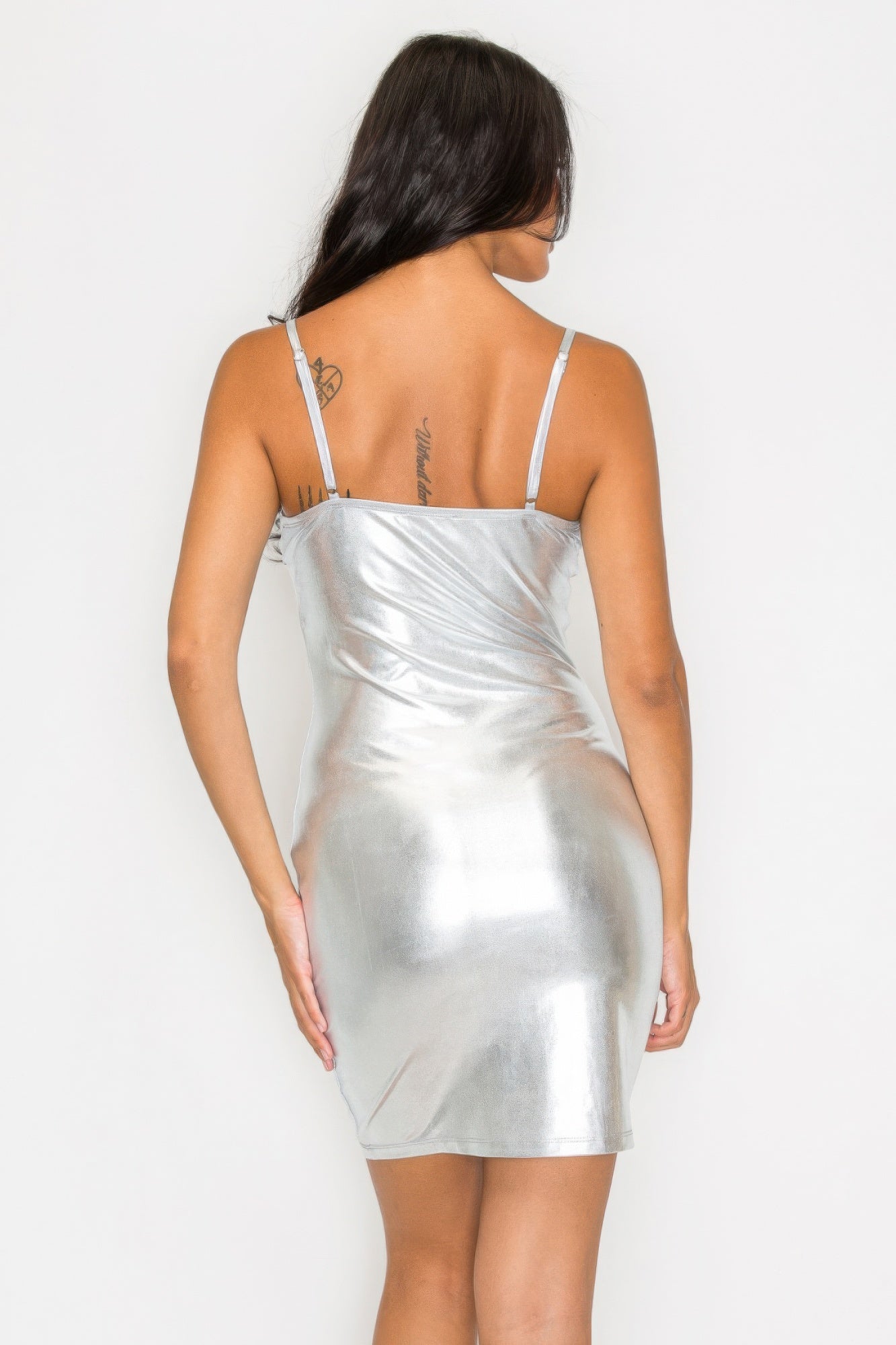 Foil mini dress