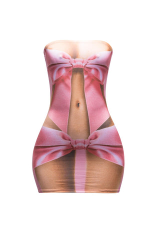 Ribbon Body Tube Dress