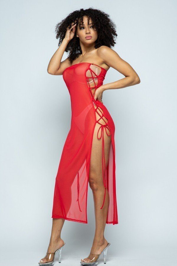Red Light District Cover Up Dress