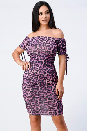 Nikki Glaser Leopard Dress - Purple