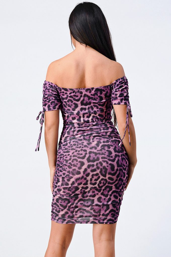 Nikki Glaser Leopard Dress - Purple