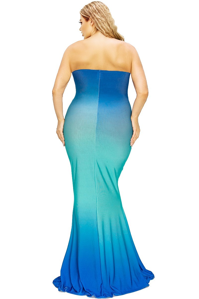Sea lover tube maxi dress