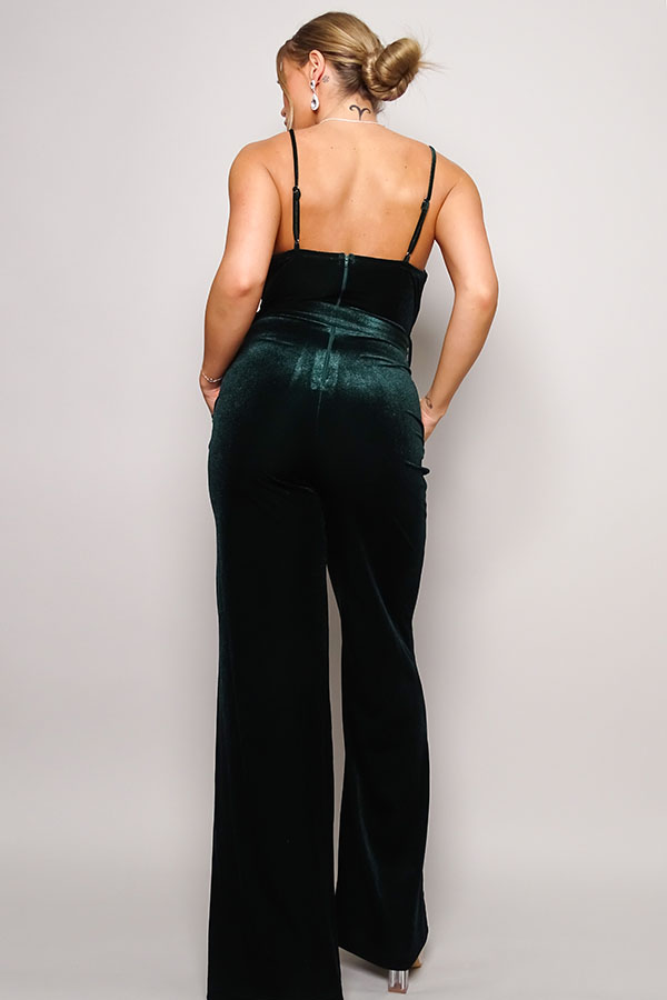 Rhinestone Velvet Jumpsuit