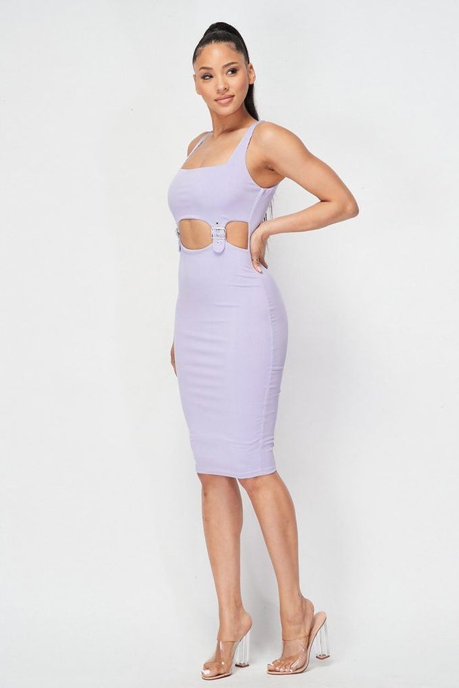 Sofia Vergara Buckle Dress - Lavender