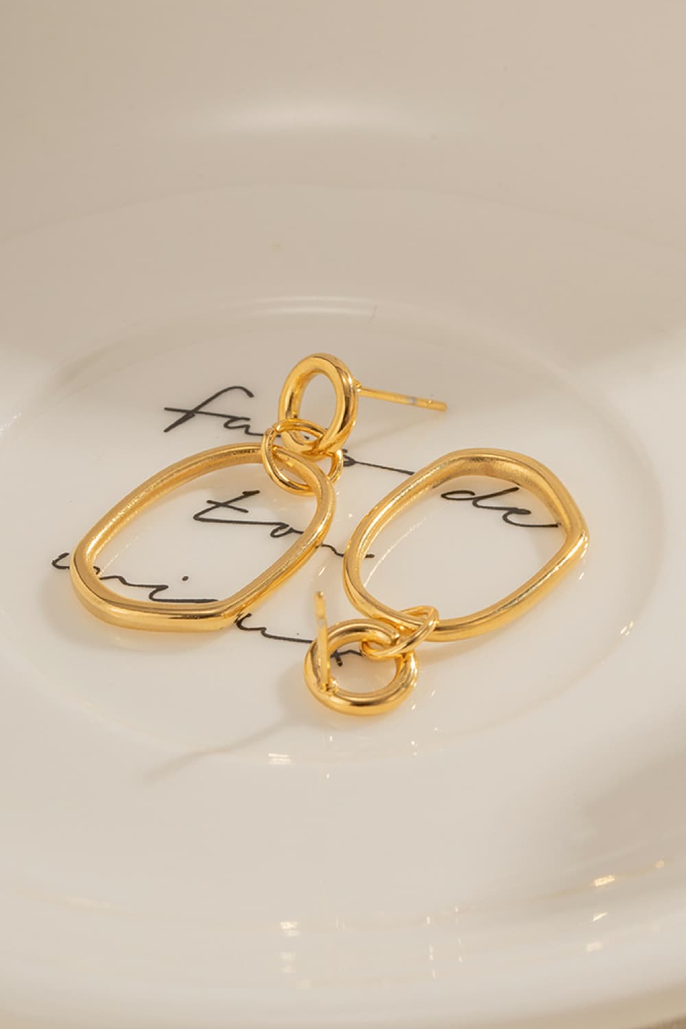 18K Gold-Plated Dangle Earrings